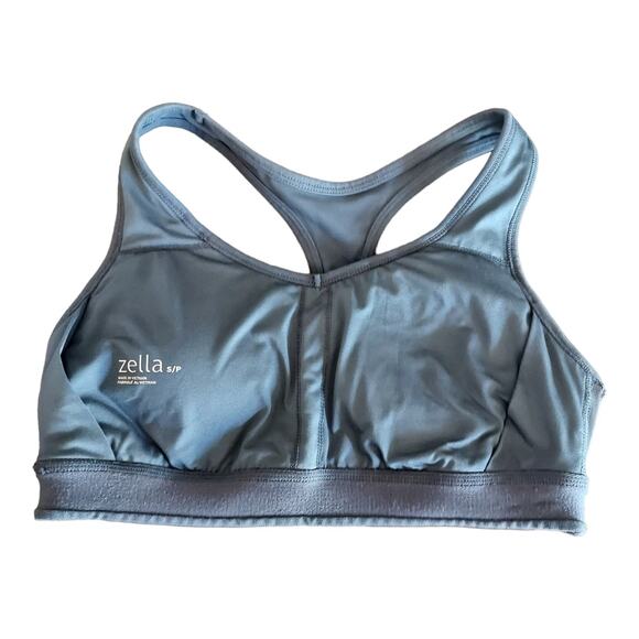 Zella Heartbeat Red Blaze Run Geo Print Sports Workout Activewear Bra Size Small - Picture 7 of 8